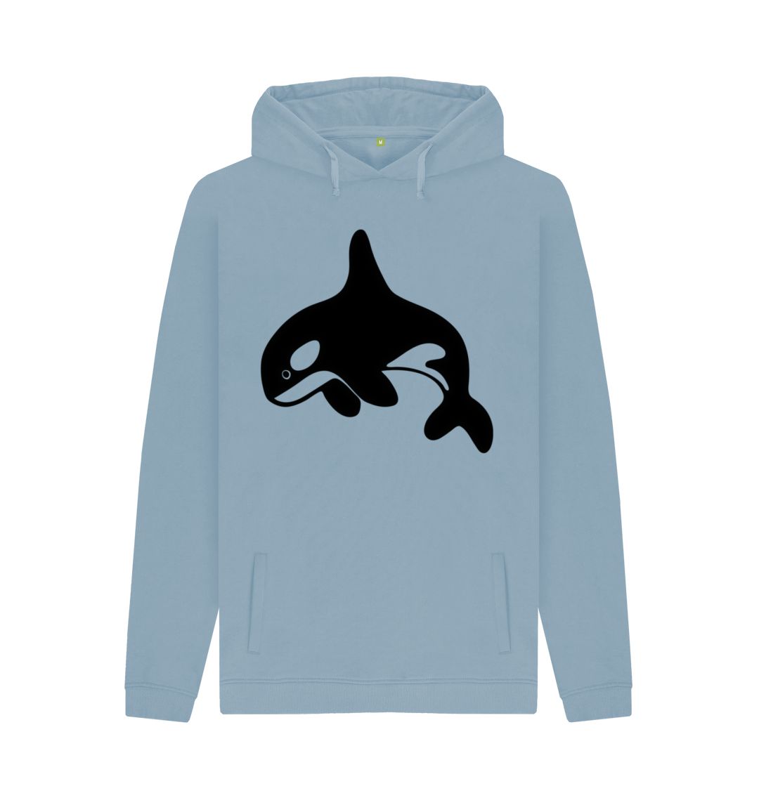 Stone Blue Orca Men's Pullover Hoodie