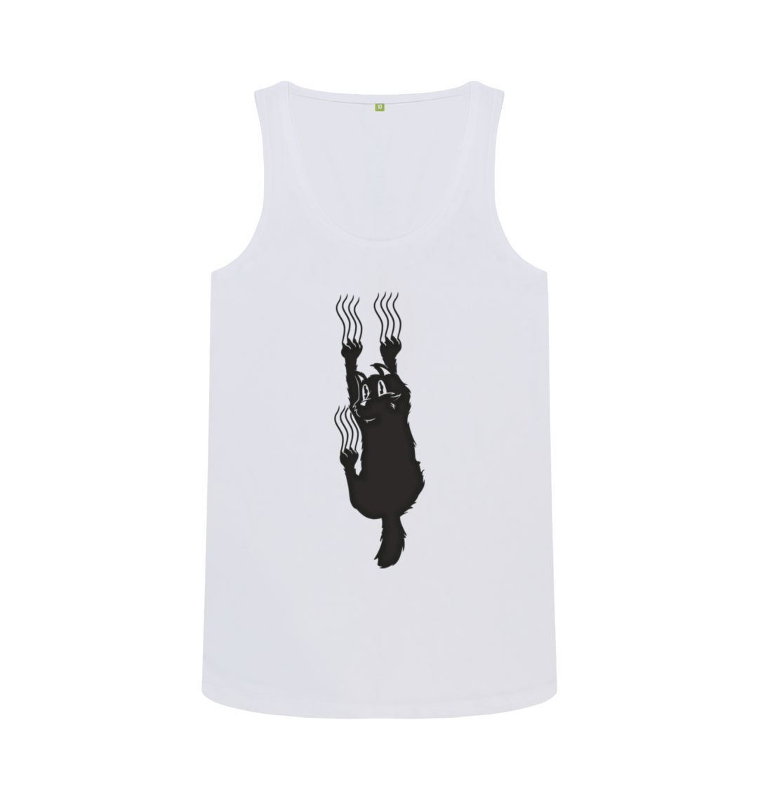White Hang In There Cat Women's Vest Top