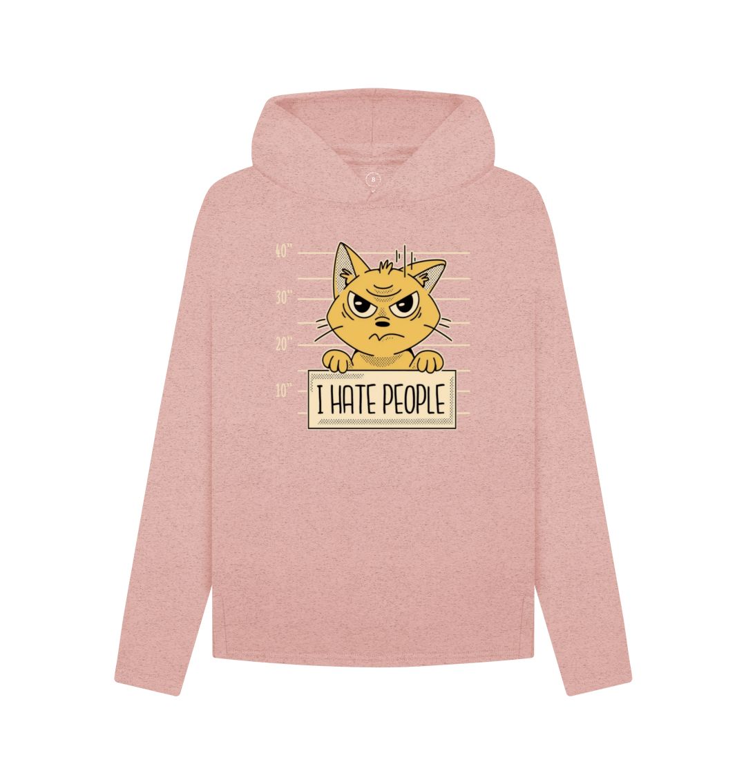 Sunset Pink I Hate People Women's Remill Relaxed Fit Hoodie