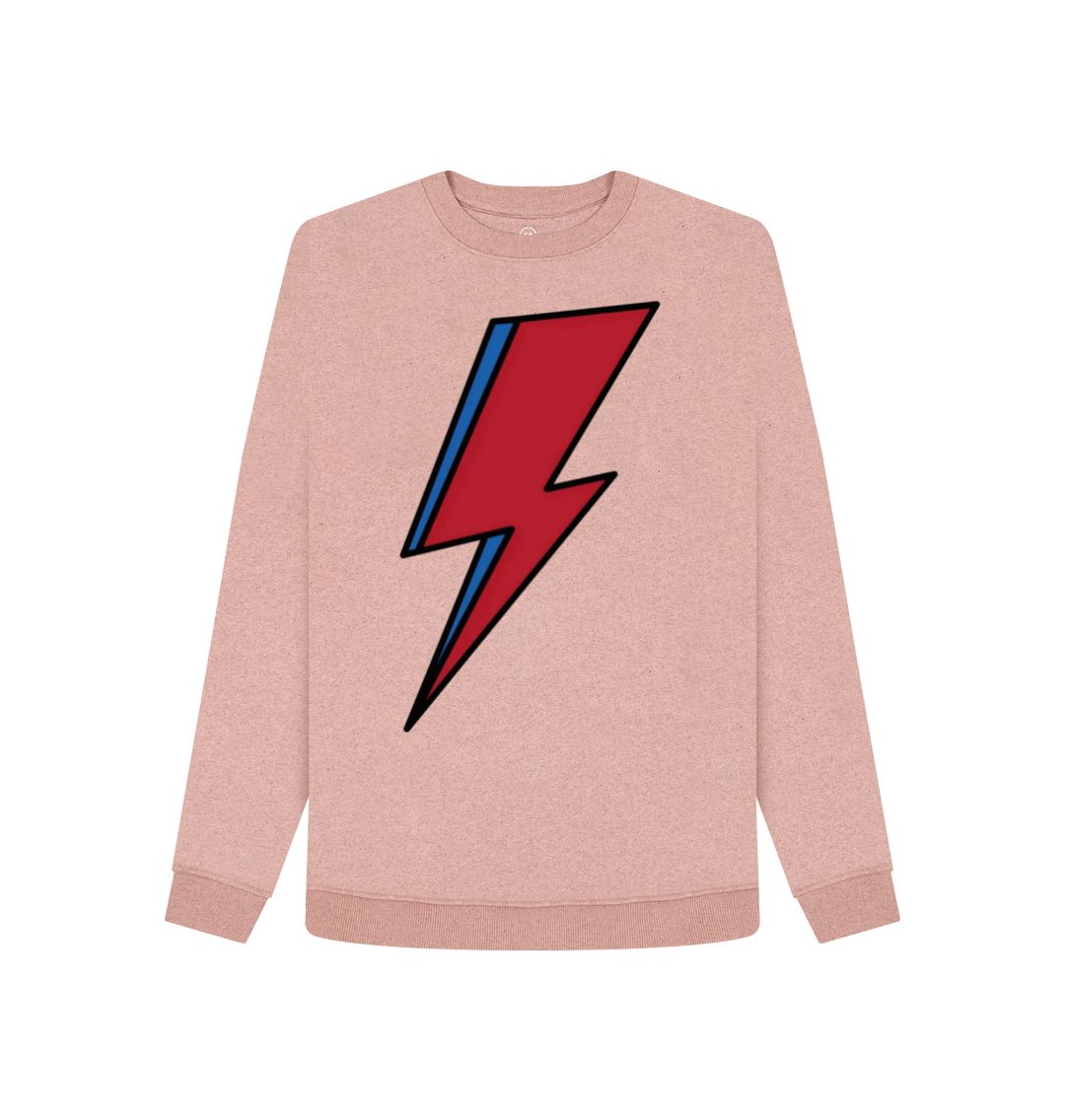 Sunset Pink Lightning Bolt Women's Remill Sweater