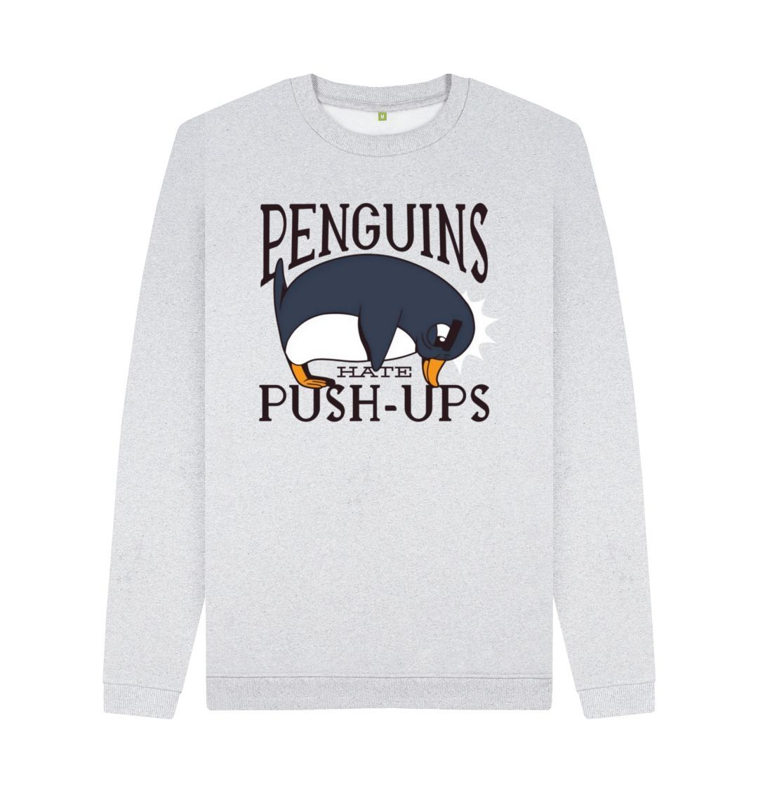 Grey Penguins Hate Push-Ups Men's Remill Sweater