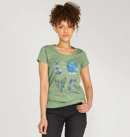 Love My Planet Women's Scoop Neck T-shirt