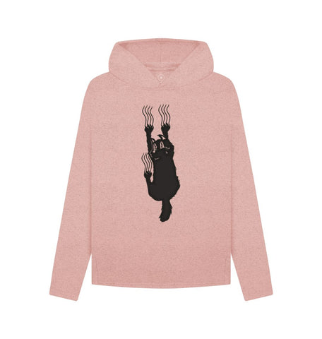 Sunset Pink Hang In There Cat Women's Remill Relaxed Fit Hoodie