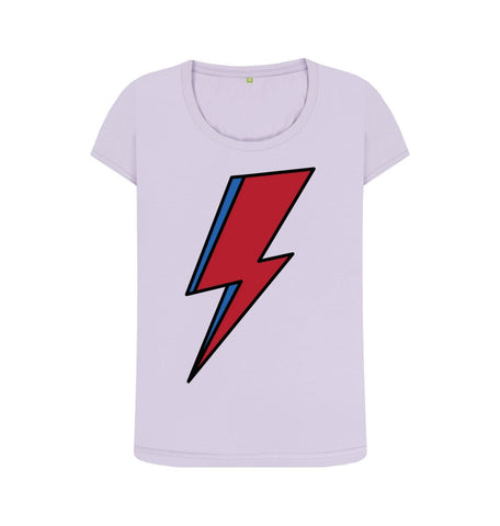 Violet Lightning Bolt Women's Scoop Neck T-Shirt
