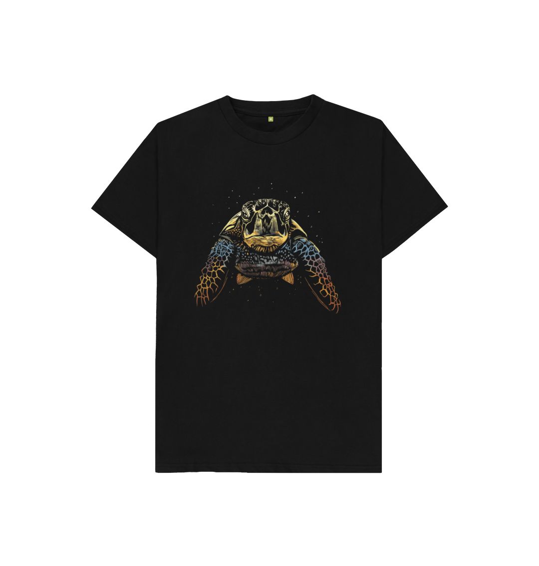 Black The Colour Turtle Kids T-Shirt