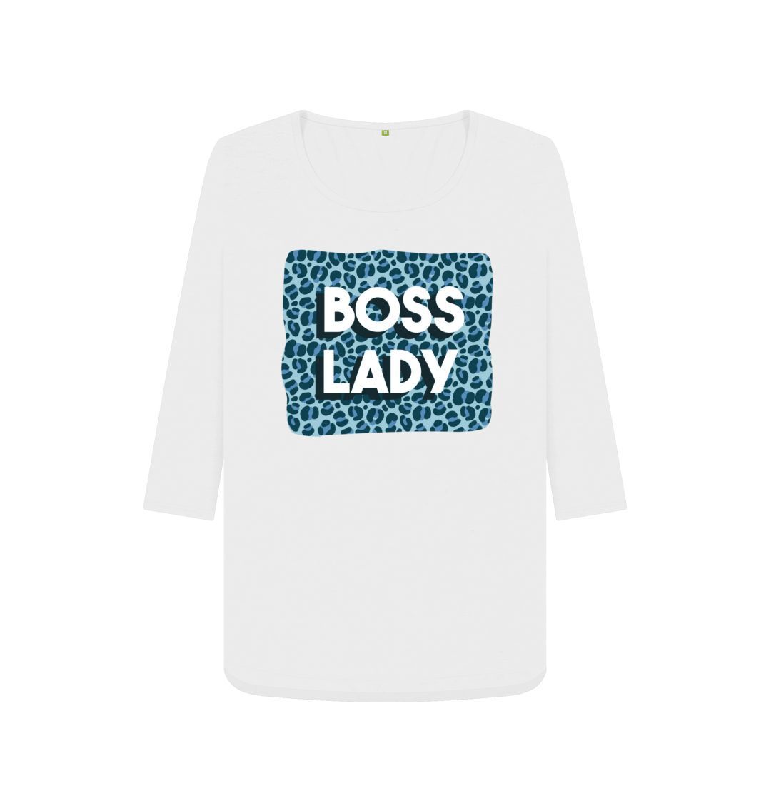 White Boss Lady Women's 3\/4 Sleeve Tee