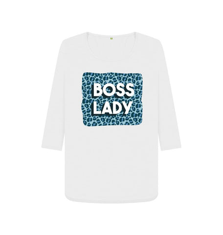 White Boss Lady Women's 3\/4 Sleeve Tee