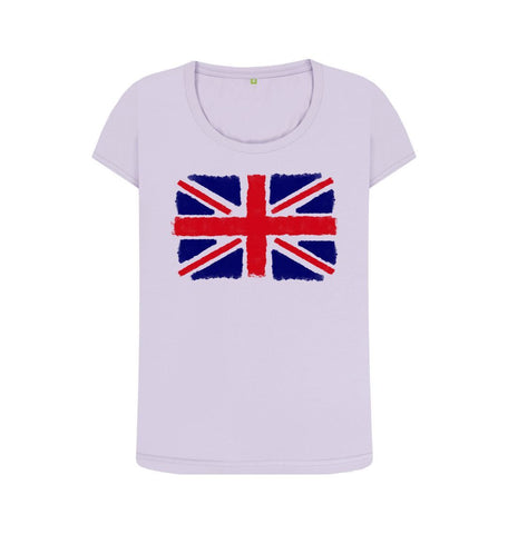 Violet Union Jack Women's Scoop Neck T-Shirt