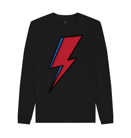 Black Lightning Bolt Men's Remill Sweater