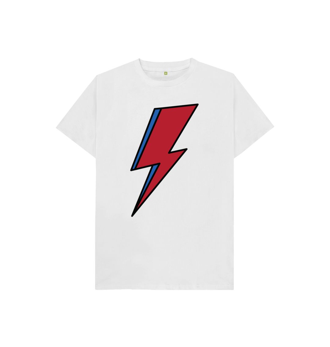 White Lightning Bolt Kids T-Shirt