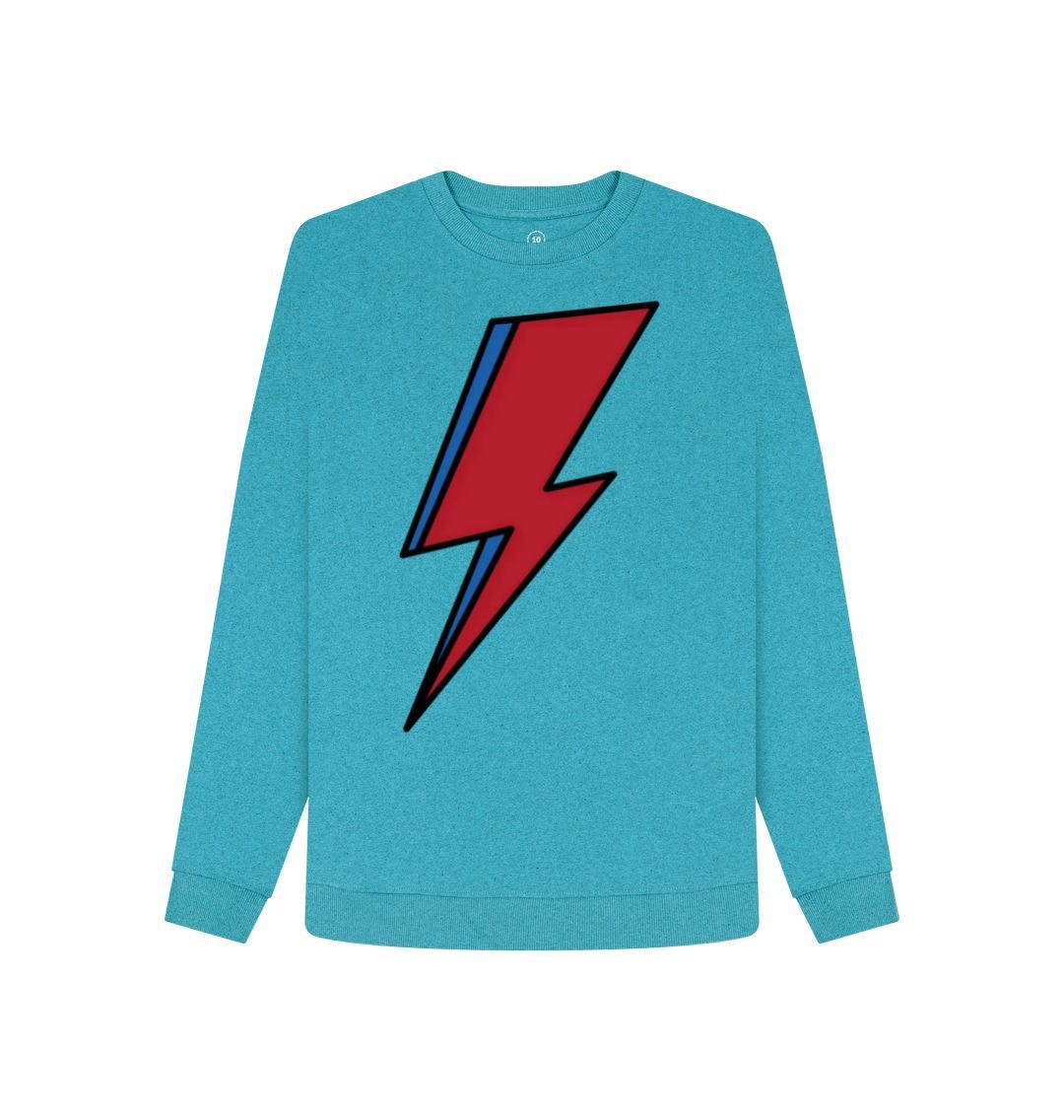 Ocean Blue Lightning Bolt Women's Remill Sweater