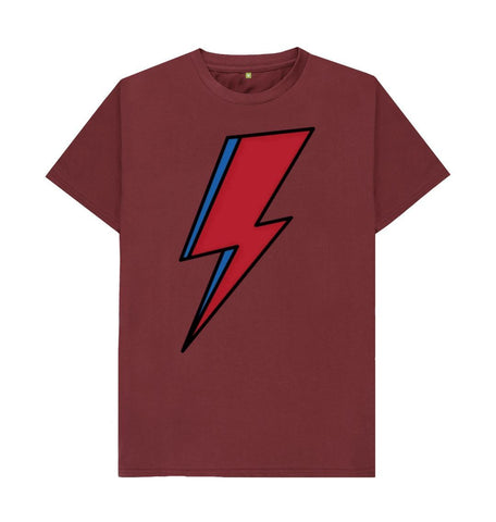 Red Wine Lightning Bolt Men's T-Shirt