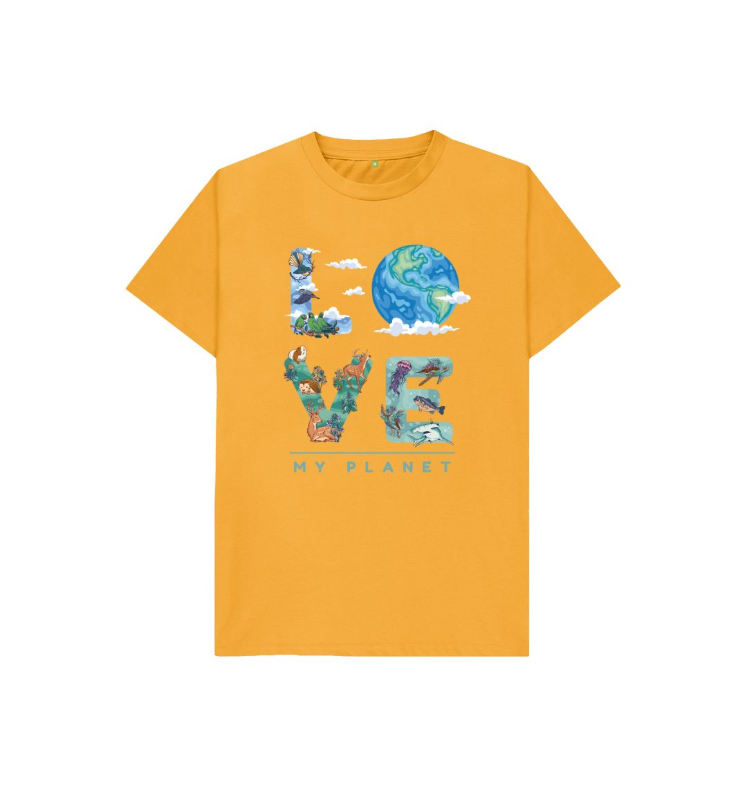Mustard Love My Planet Kids T-Shirt