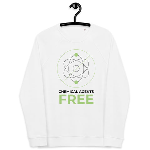 Chemical Agents Free Unisex Organic Raglan Sweatshirt