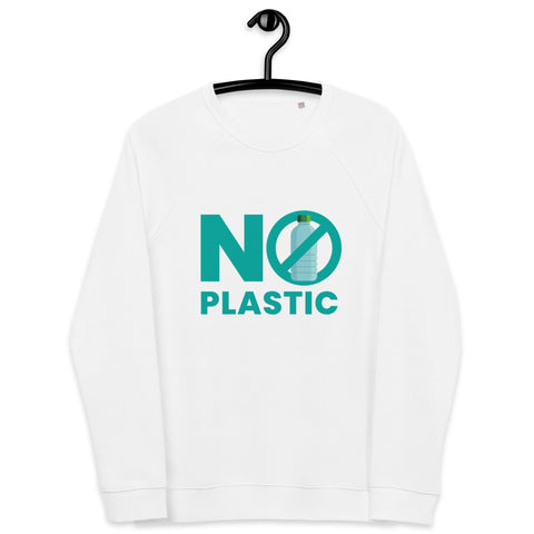 No Plastic Unisex Organic Raglan Sweatshirt