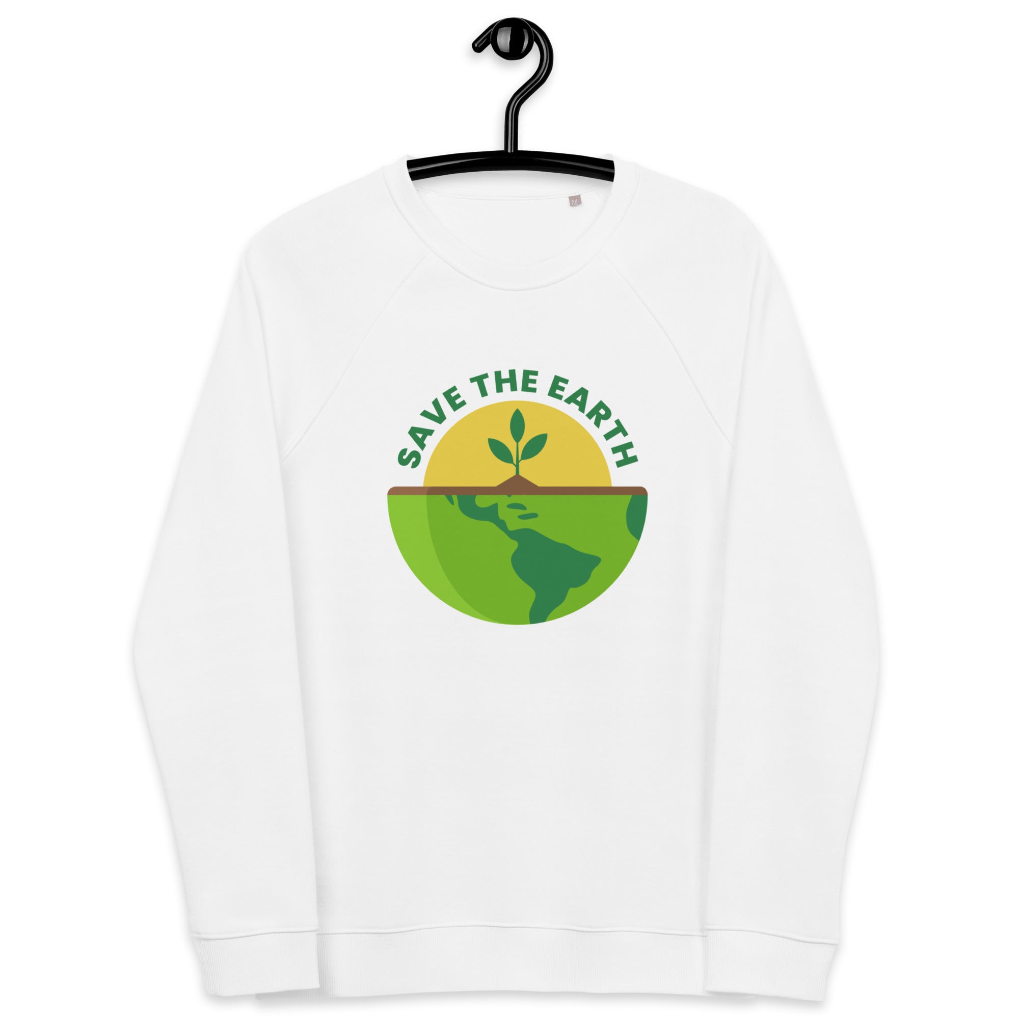 Save The Earth Unisex Organic Raglan Sweatshirt