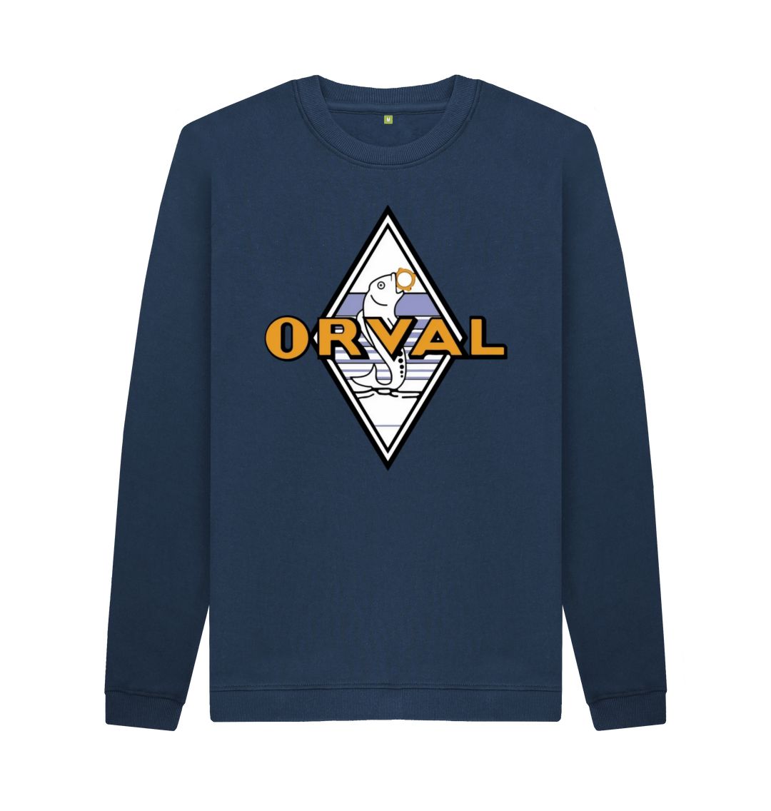 Navy Blue Orval Men's Crew Neck Sweater