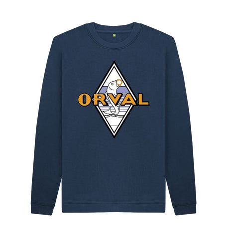 Navy Blue Orval Men's Crew Neck Sweater