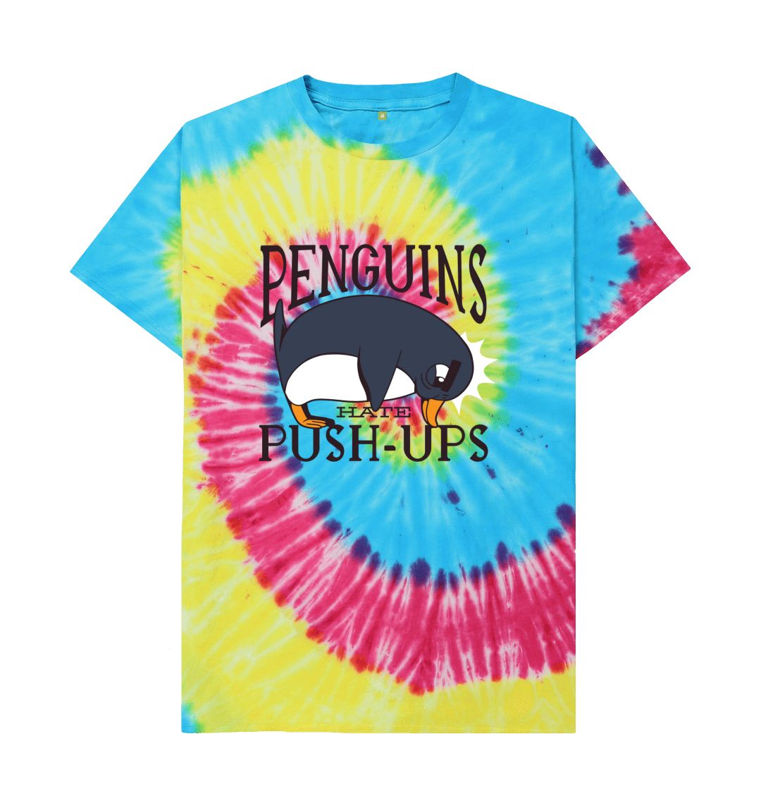 Tie Dye Penguins Hate Push-Ups Men's T-Shirt