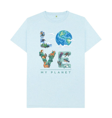 Light Blue Love My Planet Men's Remill T-Shirt