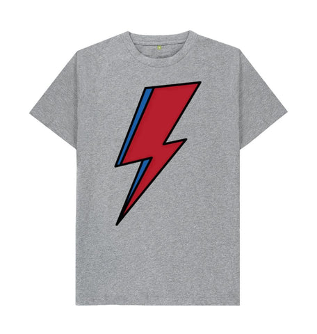 Athletic Grey Lightning Bolt Men's T-Shirt