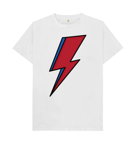 White Lightning Bolt Men's T-Shirt
