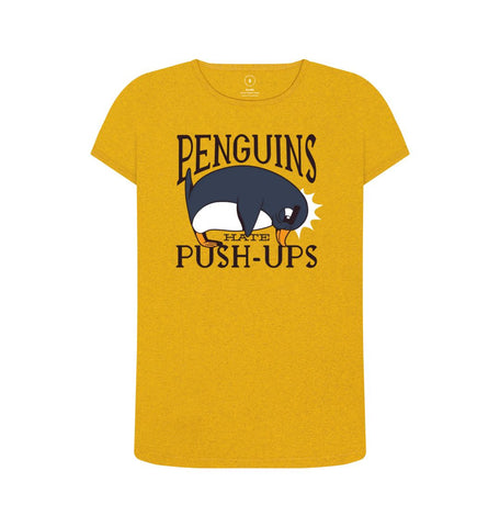 Sunflower Yellow Penguins Hate Push-Ups Women's Remill T-Shirt
