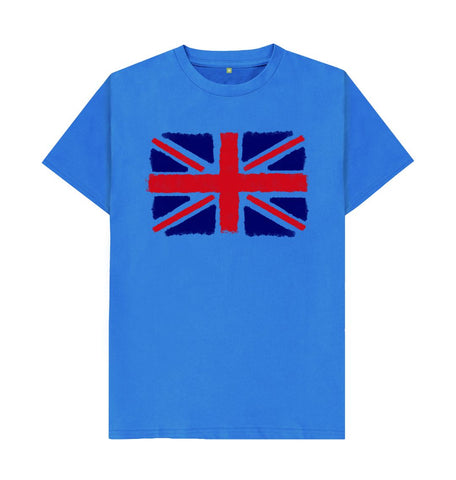 Bright Blue Union Jack Men's T-Shirt