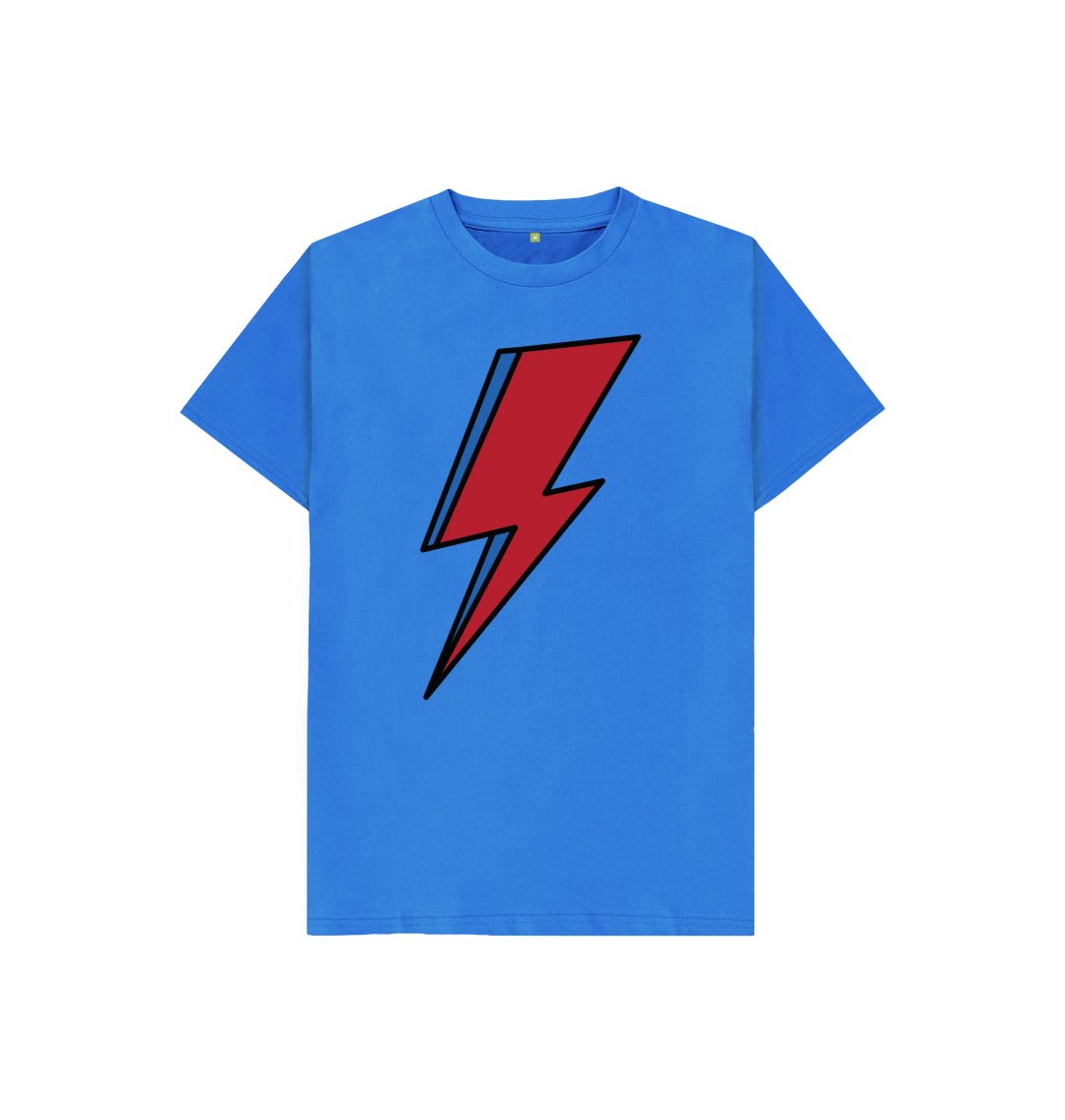 Bright Blue Lightning Bolt Kids T-Shirt
