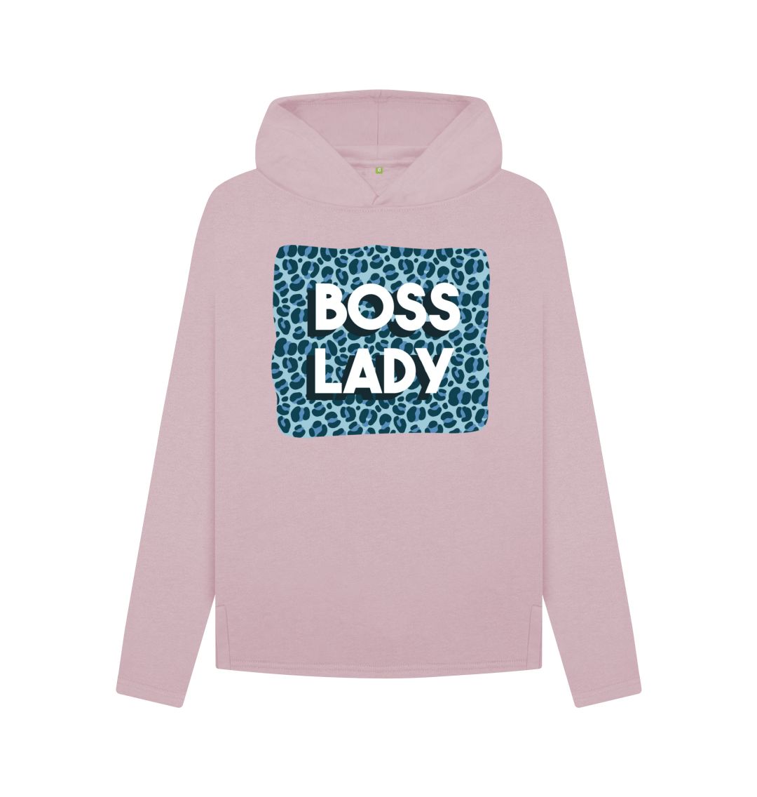 Mauve Boss Lady Women's Relaxed Fit Hoodie