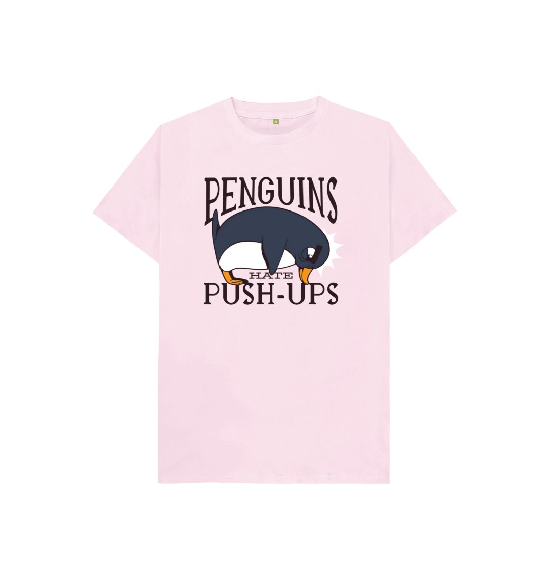 Pink Penguins Hate Push-Ups Kids T-Shirt