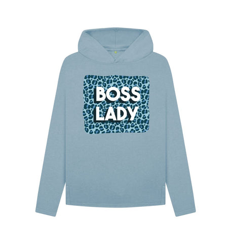 Stone Blue Boss Lady Women's Relaxed Fit Hoodie