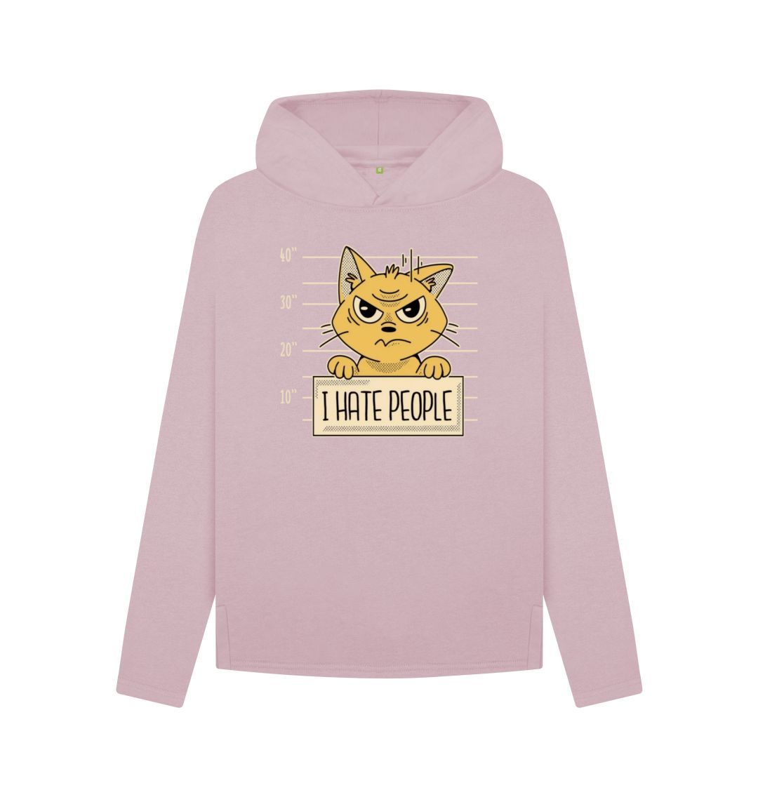 Mauve I Hate People Women's Relaxed Fit Hoodie