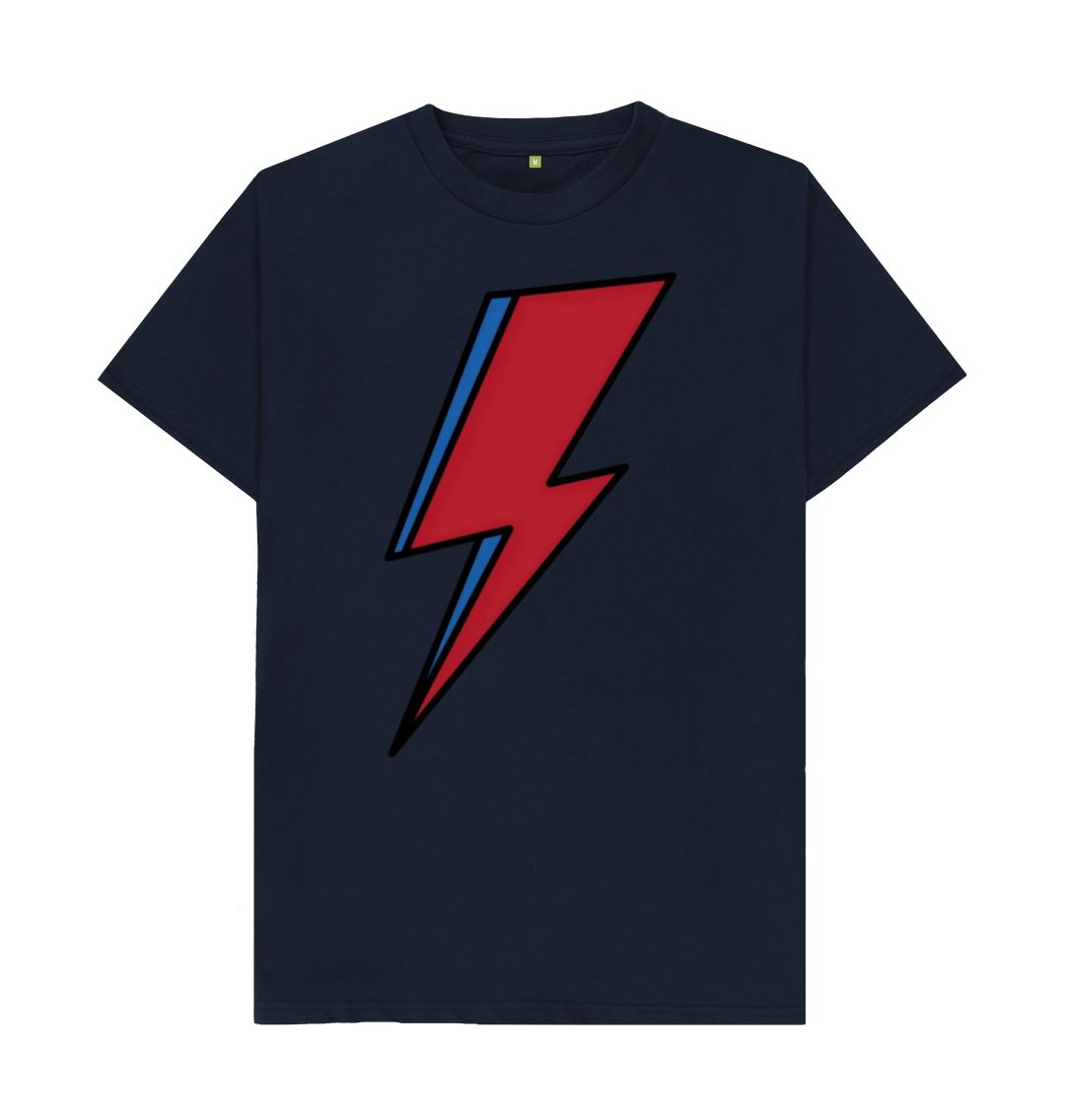 Navy Blue Lightning Bolt Men's T-Shirt