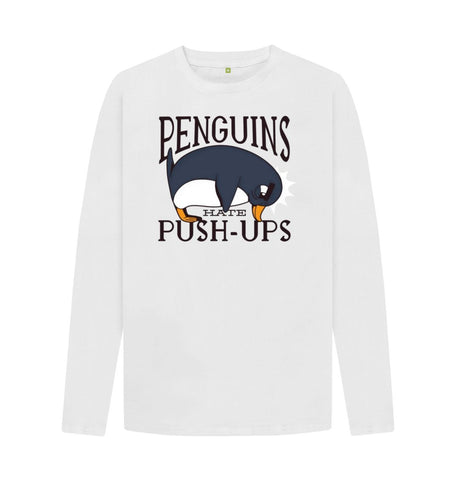 White Penguins Hate Push-Ups Men's Long Sleeve T-Shirt