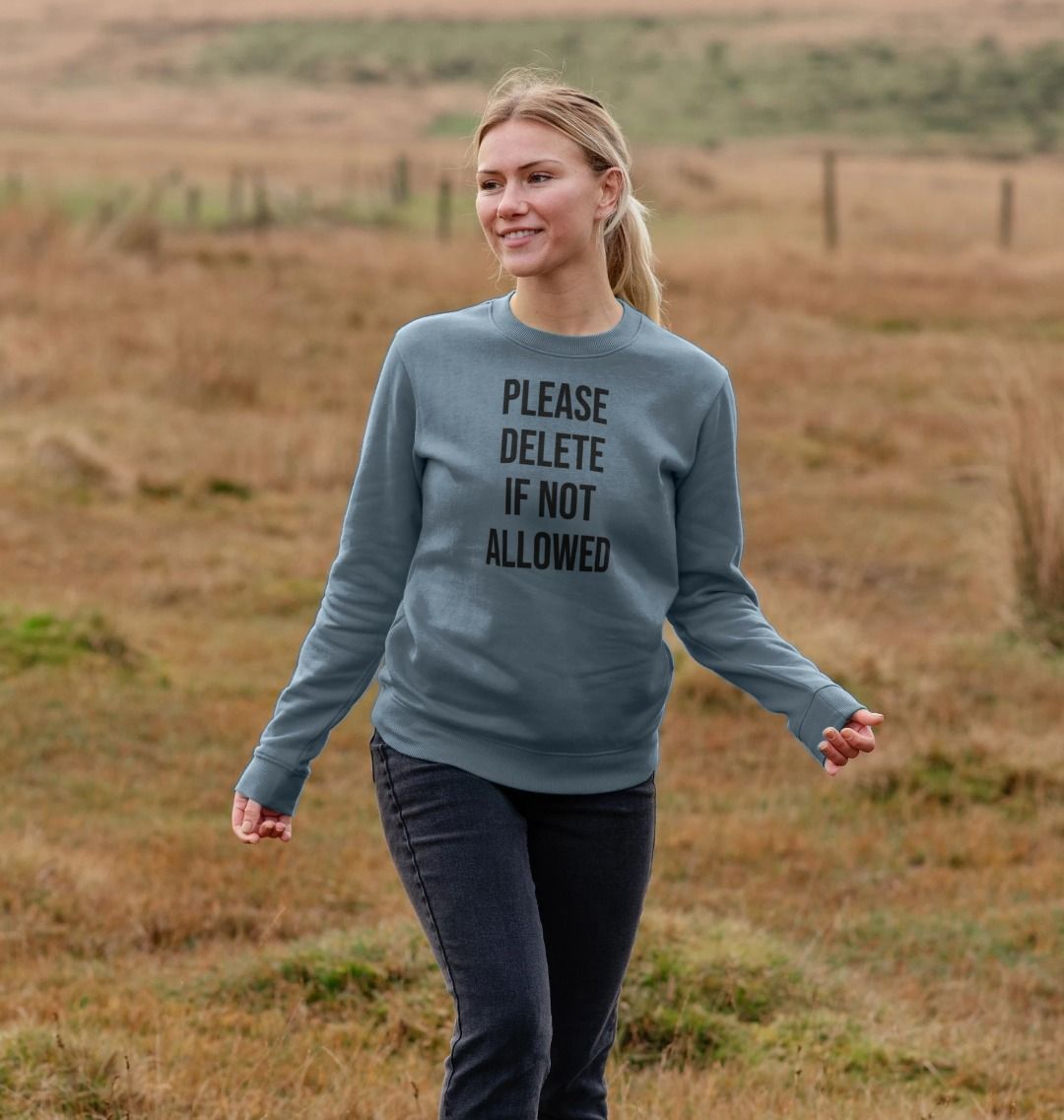 Please Delete Women's Crewneck Sweater