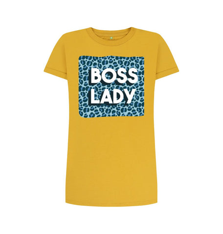 Mustard Boss Lady Women's T-Shirt Dress
