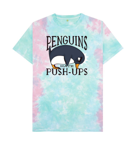 Pastel Tie Dye Penguins Hate Push-Ups Men's Tie Dye T-Shirt