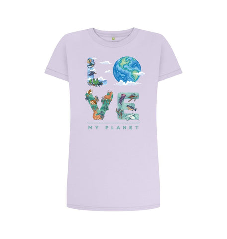 Violet Love My Planet Women's T-shirt Dress