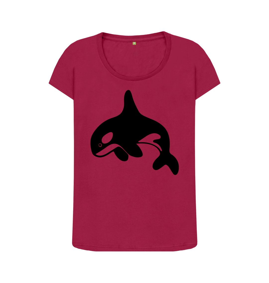 Cherry Orca Women's Scoop Neck T-Shirt