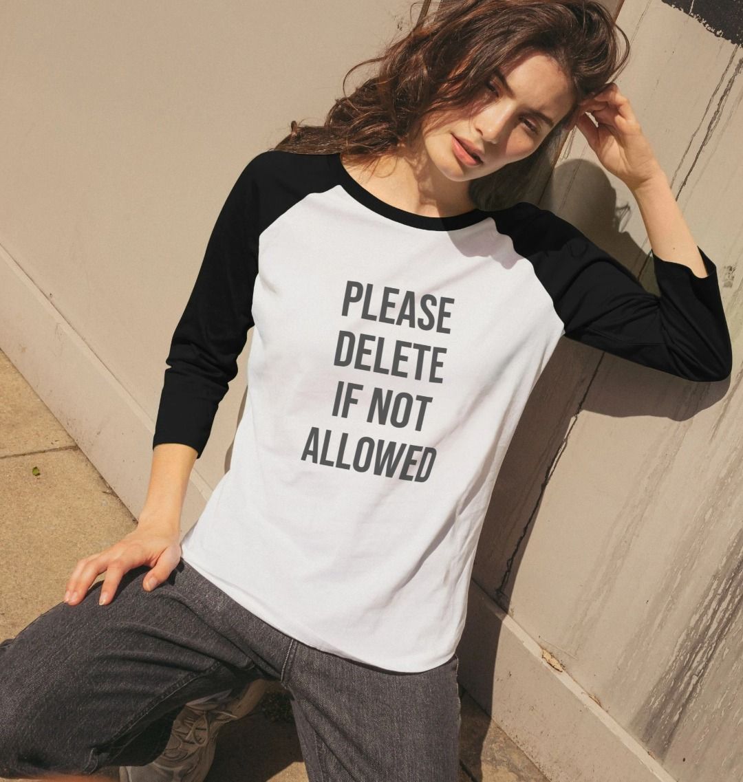 Please Delete Women's Baseball T-Shirt