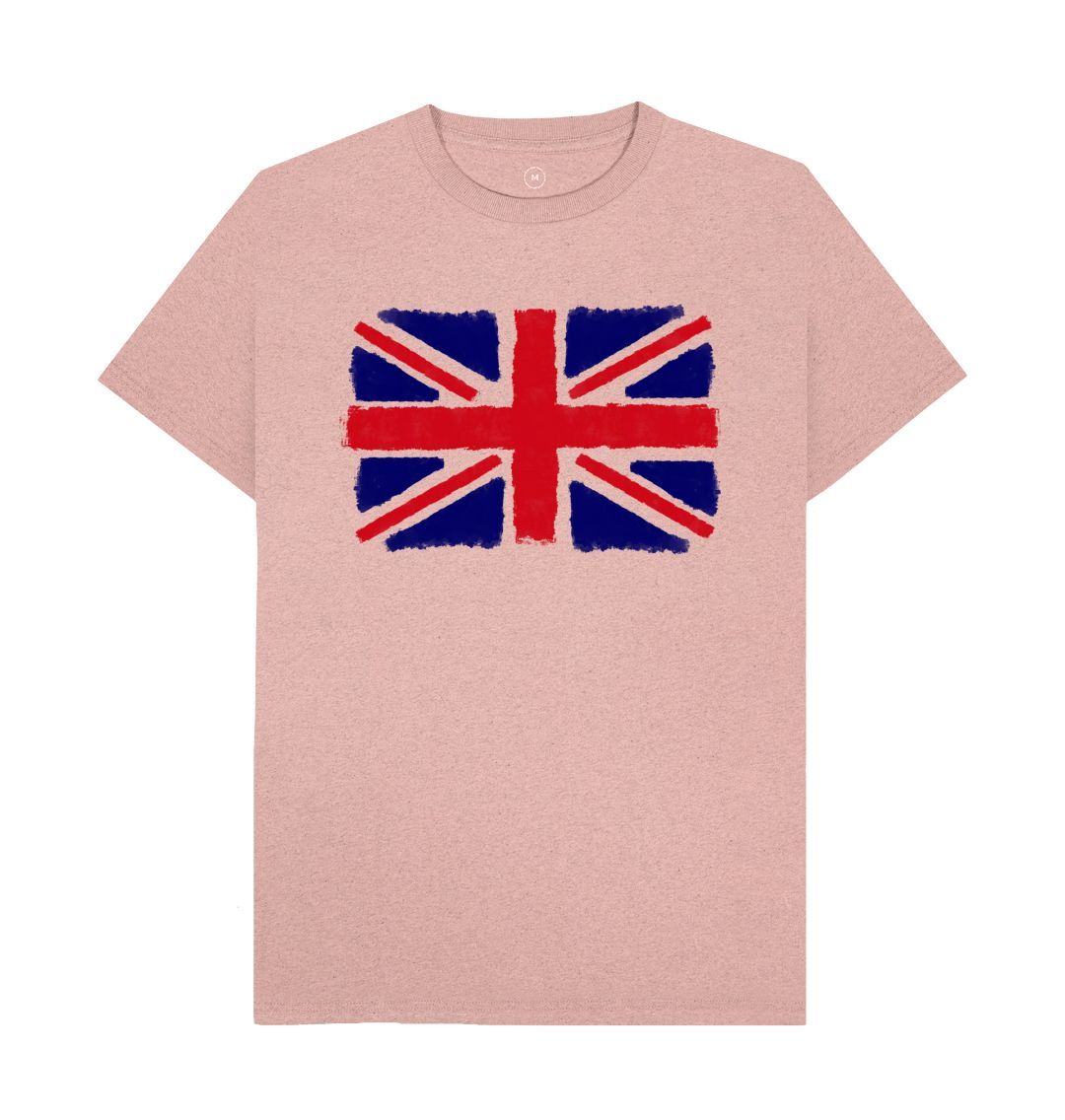 Sunset Pink Union Jack Men's Remill T-Shirt