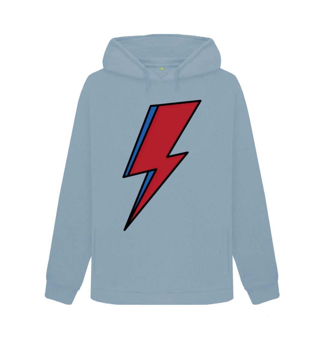 Stone Blue Lightning Bolt Women's Pullover Hoody