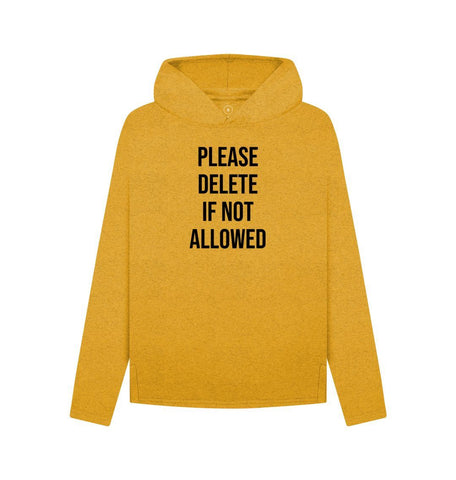 Sunflower Yellow Please Delete Women's Remill Relaxed Fit Hoodie