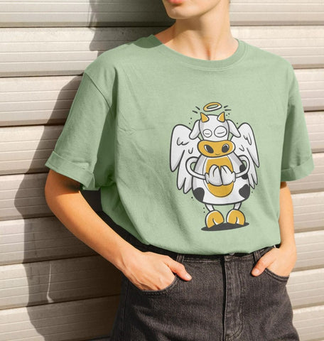 Angelic Cow Women's Relaxed Fit Tee