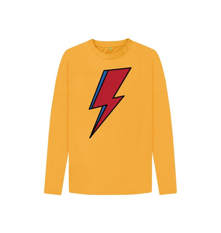 Mustard Lightning Bolt Kids Long Sleeve T-Shirt