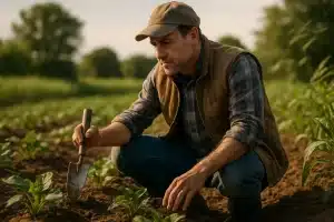 Natural Climate Solutions research discussion with farmland and wetland habitat