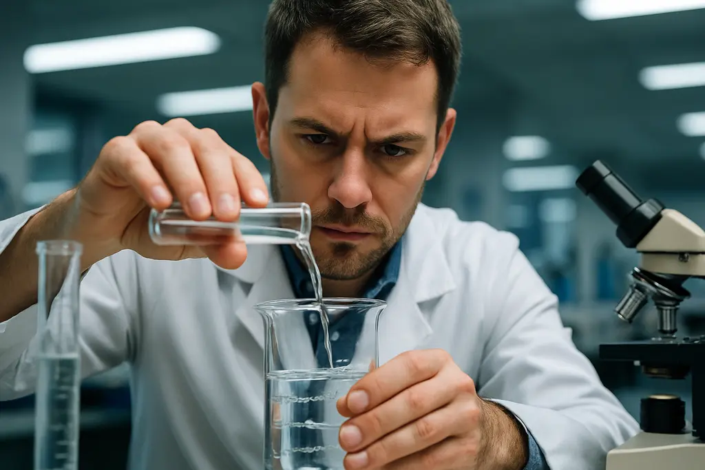 PFAS Compliance Delays analysis with water treatment pipes and sampling bottles